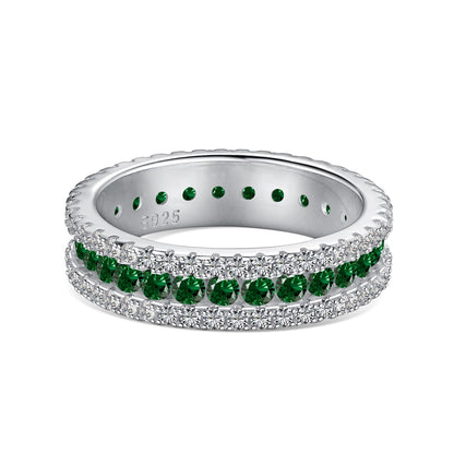 [Solara Jewelry]Delicate Colorful Round Cut Daily Ring