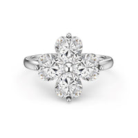 [Solara Jewelry] Herzförmiger vierblättriger Kleeblatt-Kugelring