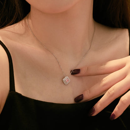 [Solara Jewelry]Sparkling Asscher Cut Necklace