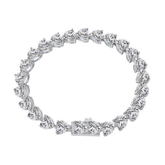 [Solara Jewelrys ]0.75 Carat Elegant Romantic Heart Shape Lover Bracelet