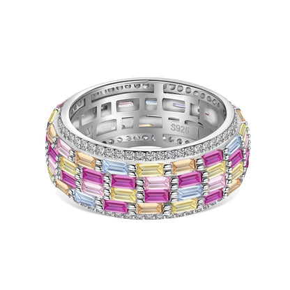 [Solara Jewelry]Radiant Colorful Radiant Cut Daily Ring