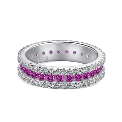 [Solara Jewelry]Delicate Colorful Round Cut Daily Ring