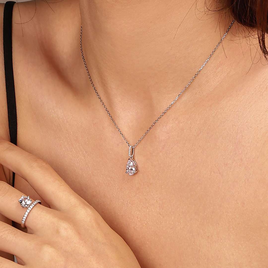 [Solara Jewelry]Delicate Water Drop Shape Fashion Necklace