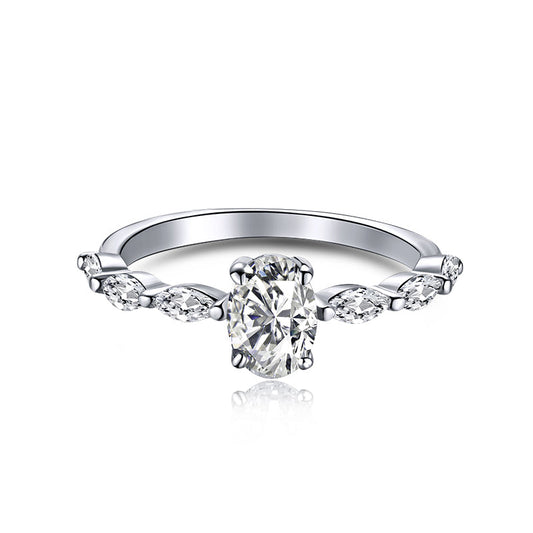 [Solara Jewelrys ]0.75 Carat Luxurious Vibrant Elongated Cushion Cut Daily Ring
