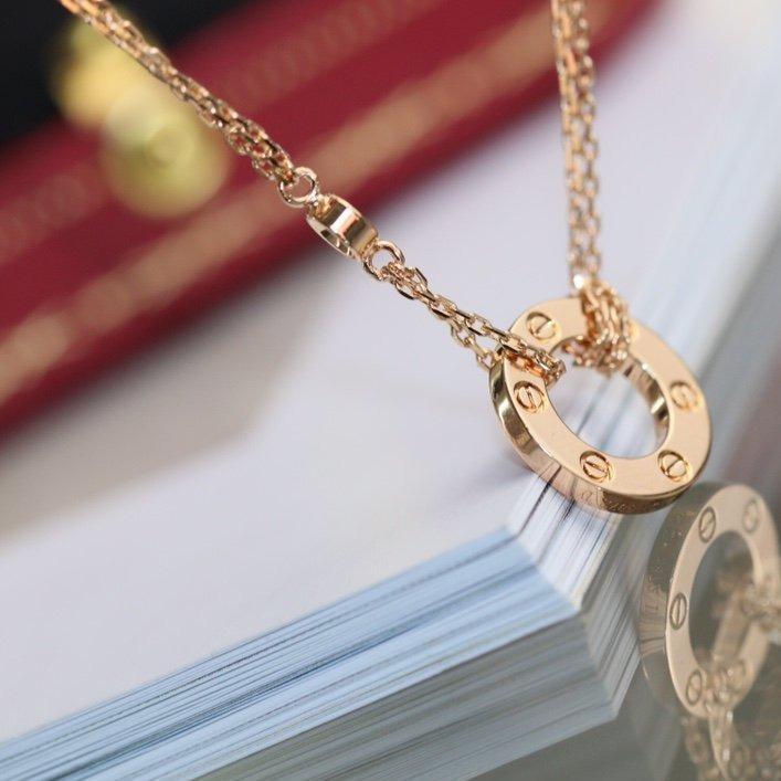 [Solara Jewelry]LOVE NECKLACE ADJUSTABLE ROSE GOLD 2 DIAMOND