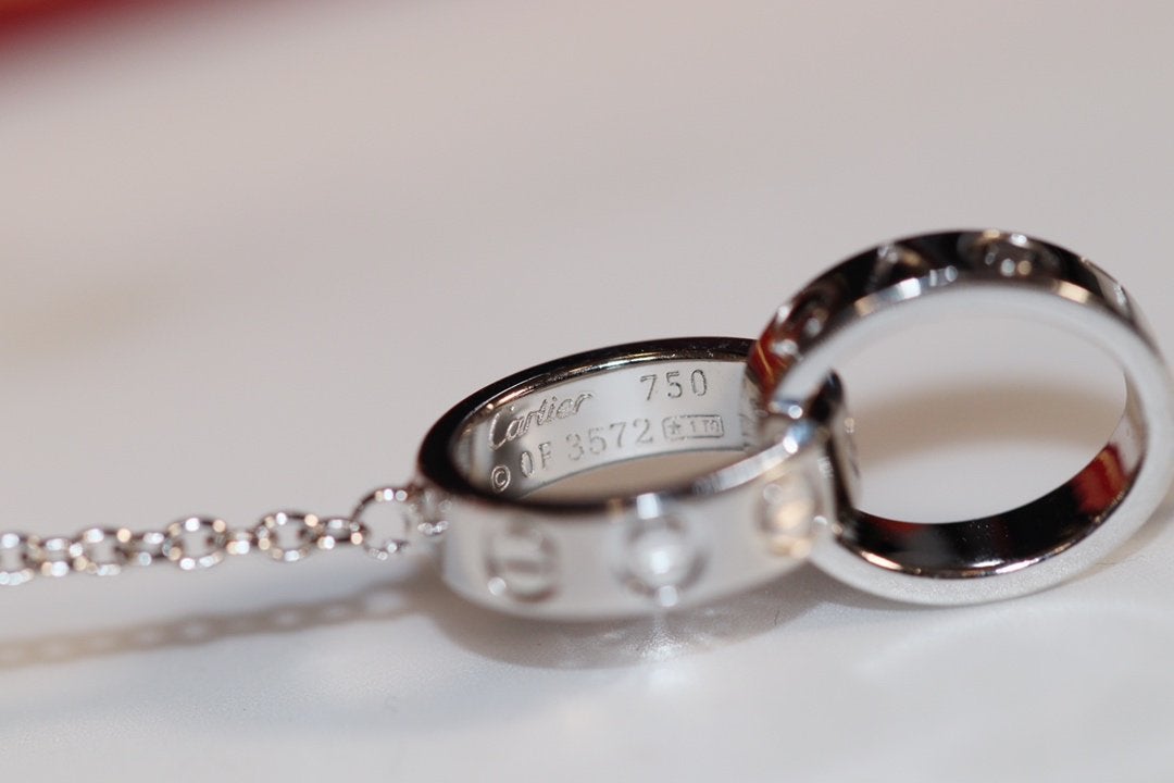 [Solara Jewelry]LOVE NECKLACE PINK GOLD AND SILVER
