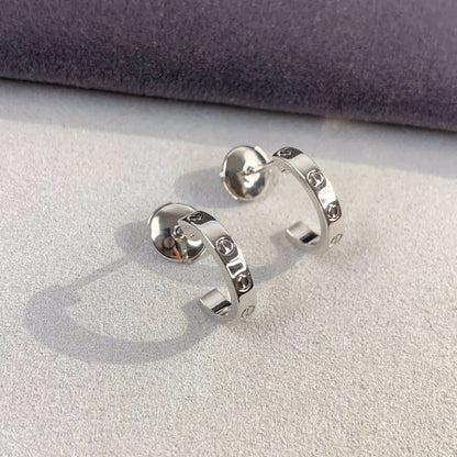 [Solara Jewelry]LOVE EARRINGS 2.65MM SILVER