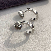 [Solara Jewelry]LOVE EARRINGS 2.65MM SILVER