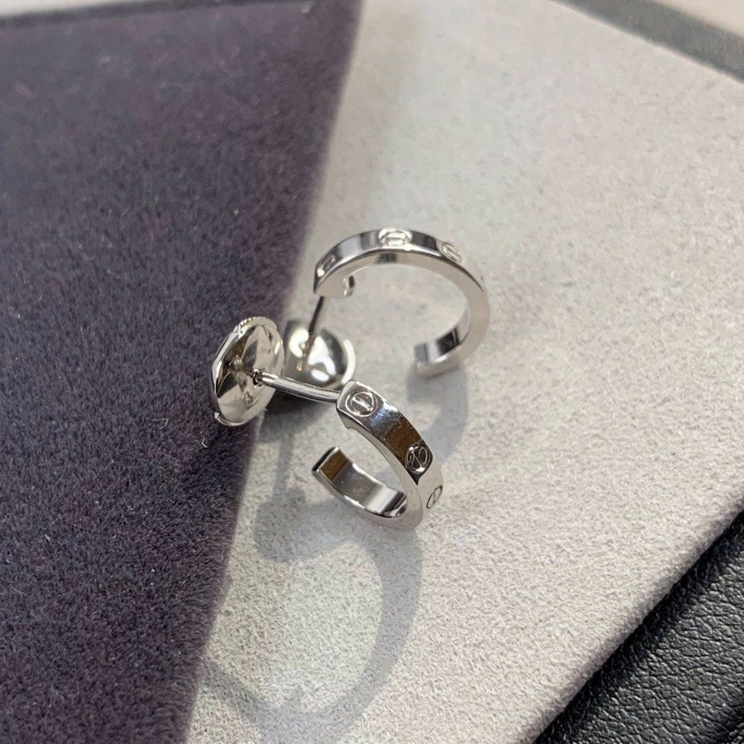[Solara Jewelry]LOVE EARRINGS 2.65MM SILVER