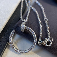 [Solara Jewelry]JUSTE NECKLACE SILVER DIAMONDS