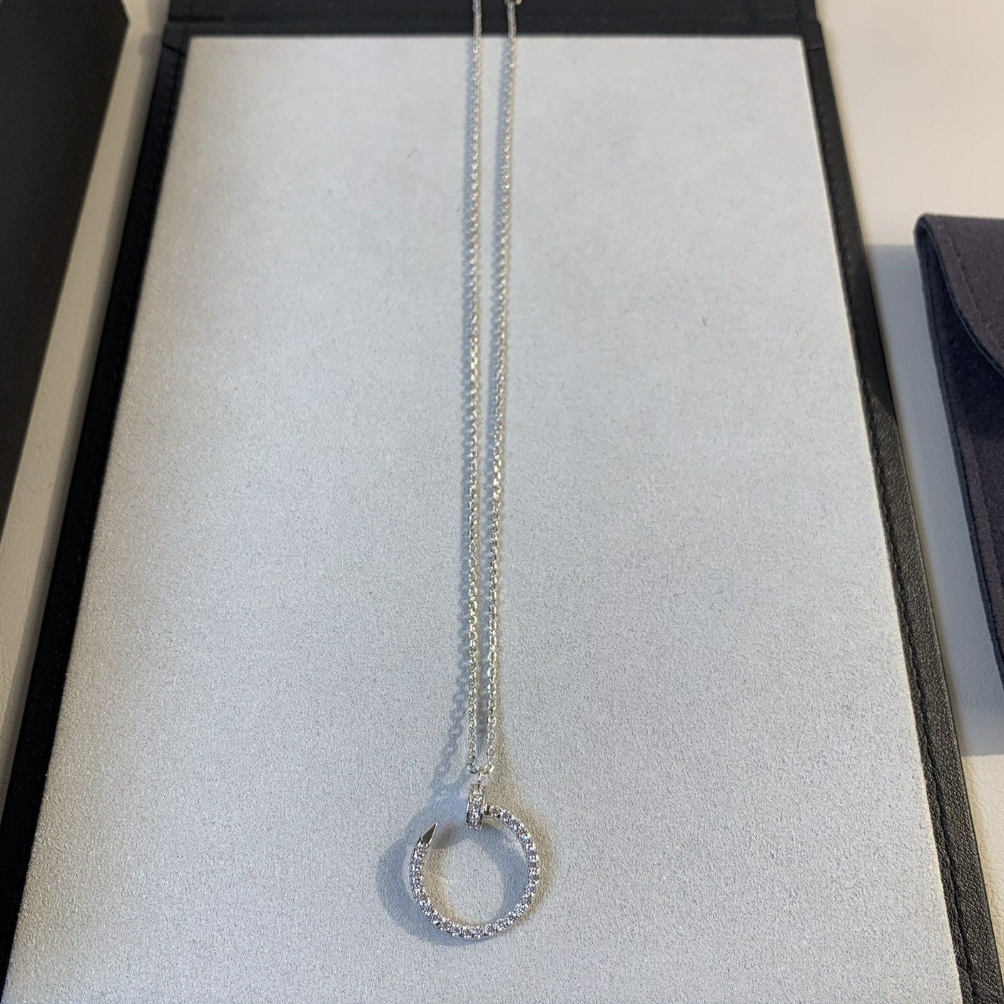 [Solara Jewelry]JUSTE NECKLACE SILVER DIAMONDS