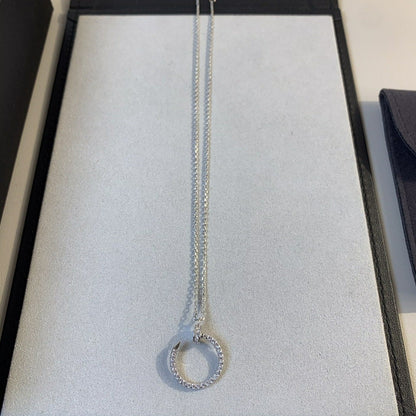 [Solara Jewelry]JUSTE NECKLACE SILVER DIAMONDS