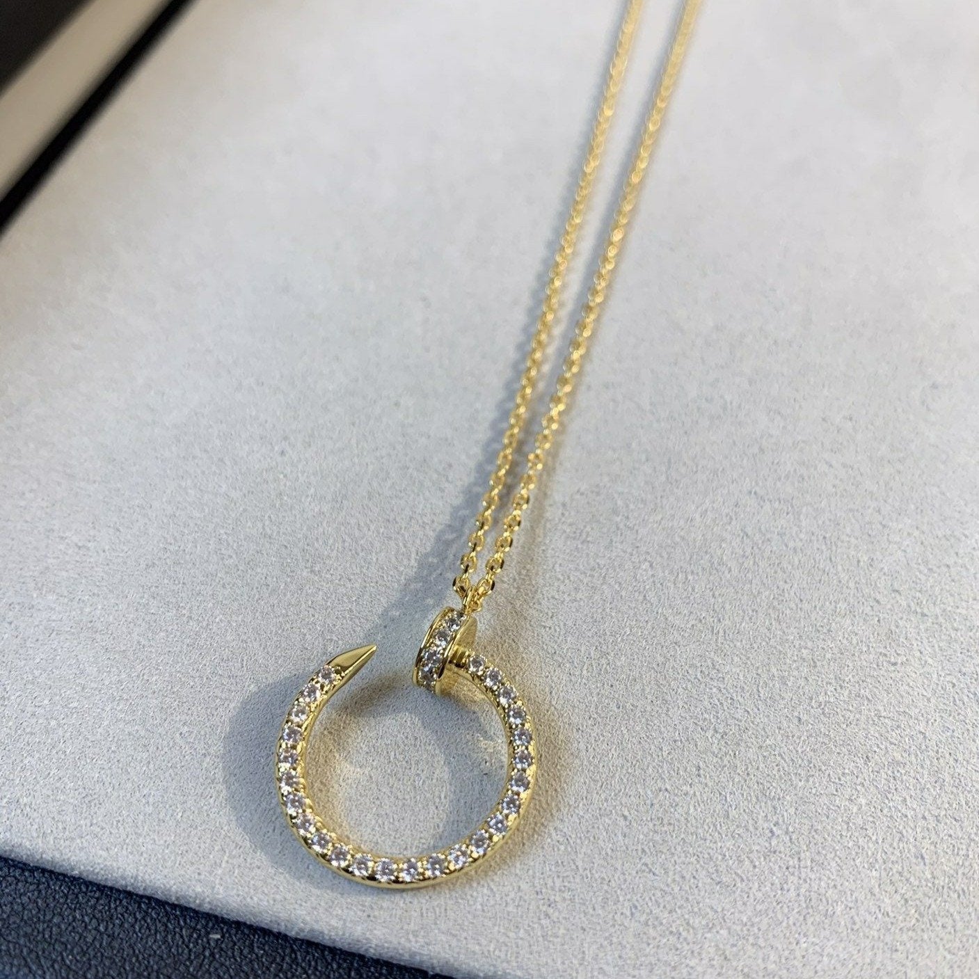 [Solara Jewelry]JUSTE NECKLACE GOLD DIAMONDS