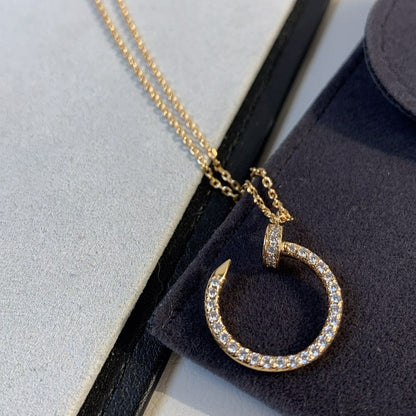 [Solara Jewelry]JUSTE NECKLACE PINK GOLD DIAMONDS