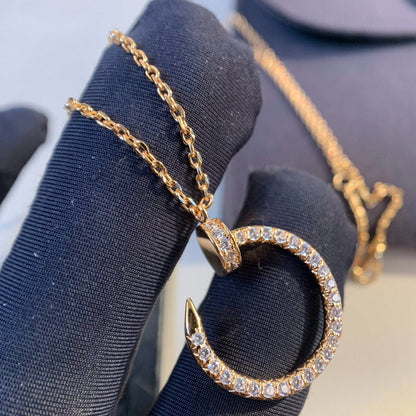 [Solara Jewelry]JUSTE NECKLACE PINK GOLD DIAMONDS