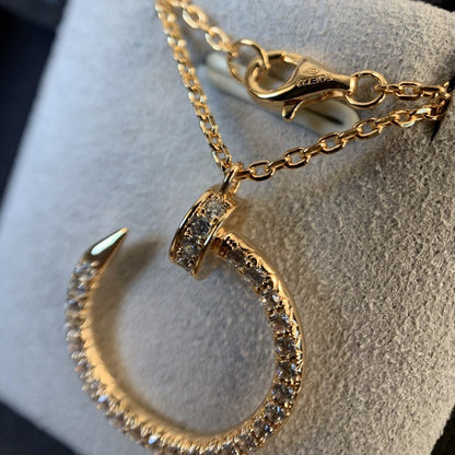 [Solara Jewelry]JUSTE NECKLACE PINK GOLD DIAMONDS
