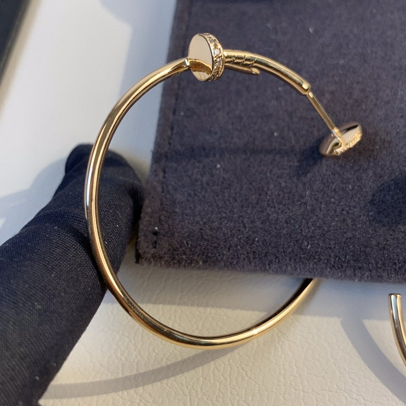 [Solara Jewelry]JUSTE EARRINGS GOLD DIAMONDS 1.8MM