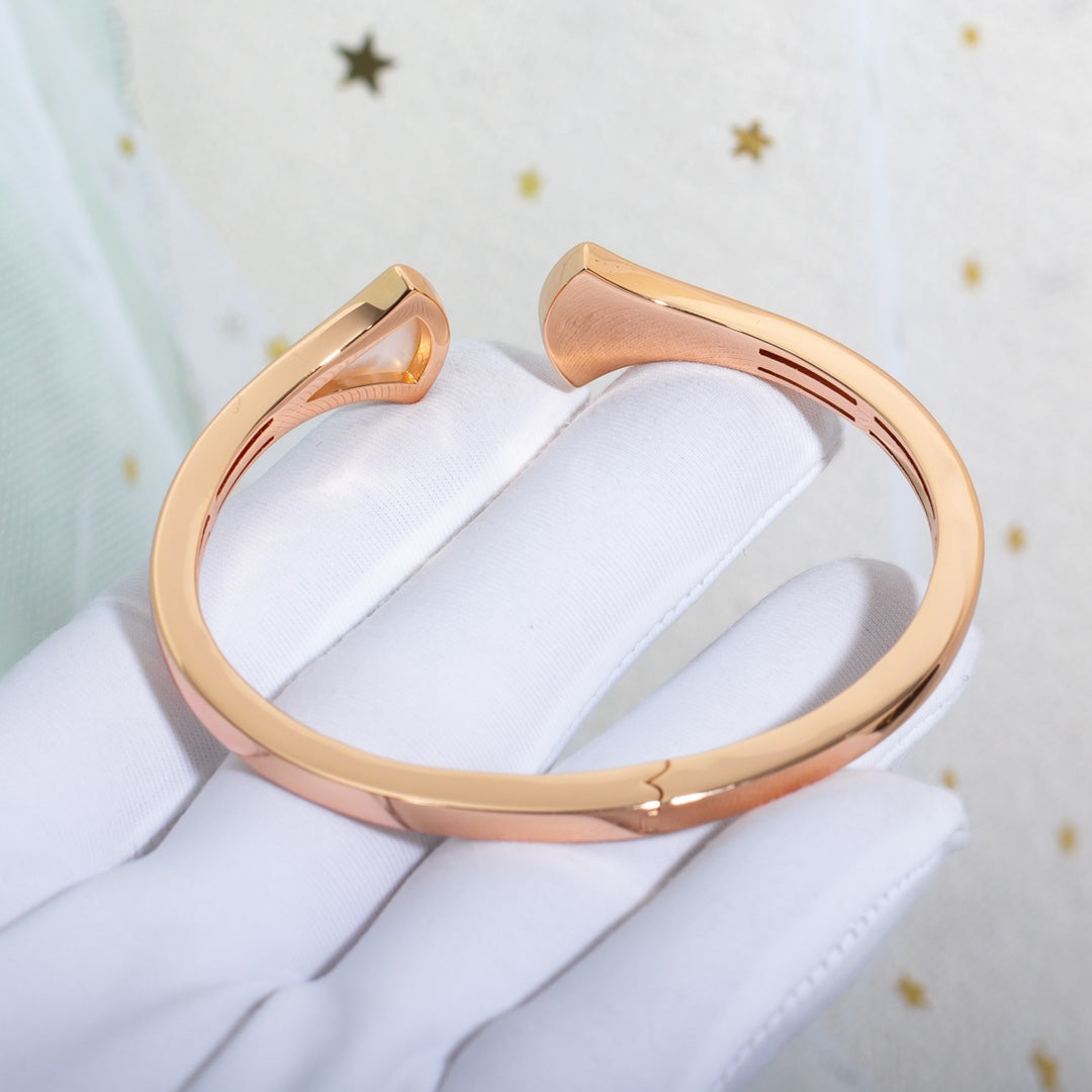 [Solara Jewelry]DREAM BRACELET OPEN PINK GOLD MOP DIAMOND