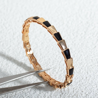 [Solara Jewelry]SERPENTI BRACELET PINK GOLD ONYX
