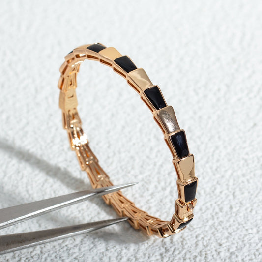 [Solara Jewelry]SERPENTI BRACELET PINK GOLD ONYX