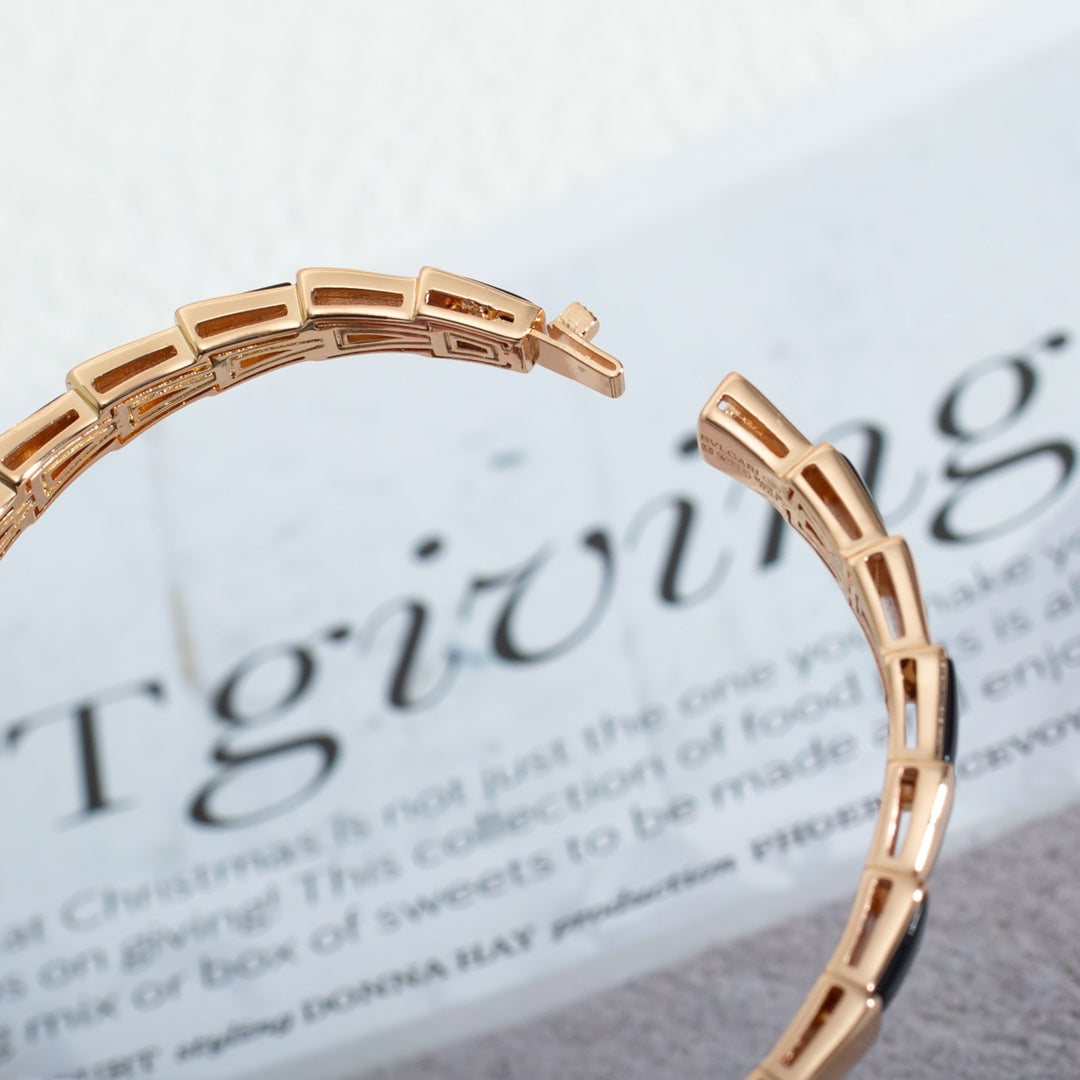 [Solara Jewelry]SERPENTI BRACELET PINK GOLD ONYX