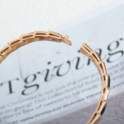[Solara Jewelry]SERPENTI BRACELET PINK GOLD ONYX