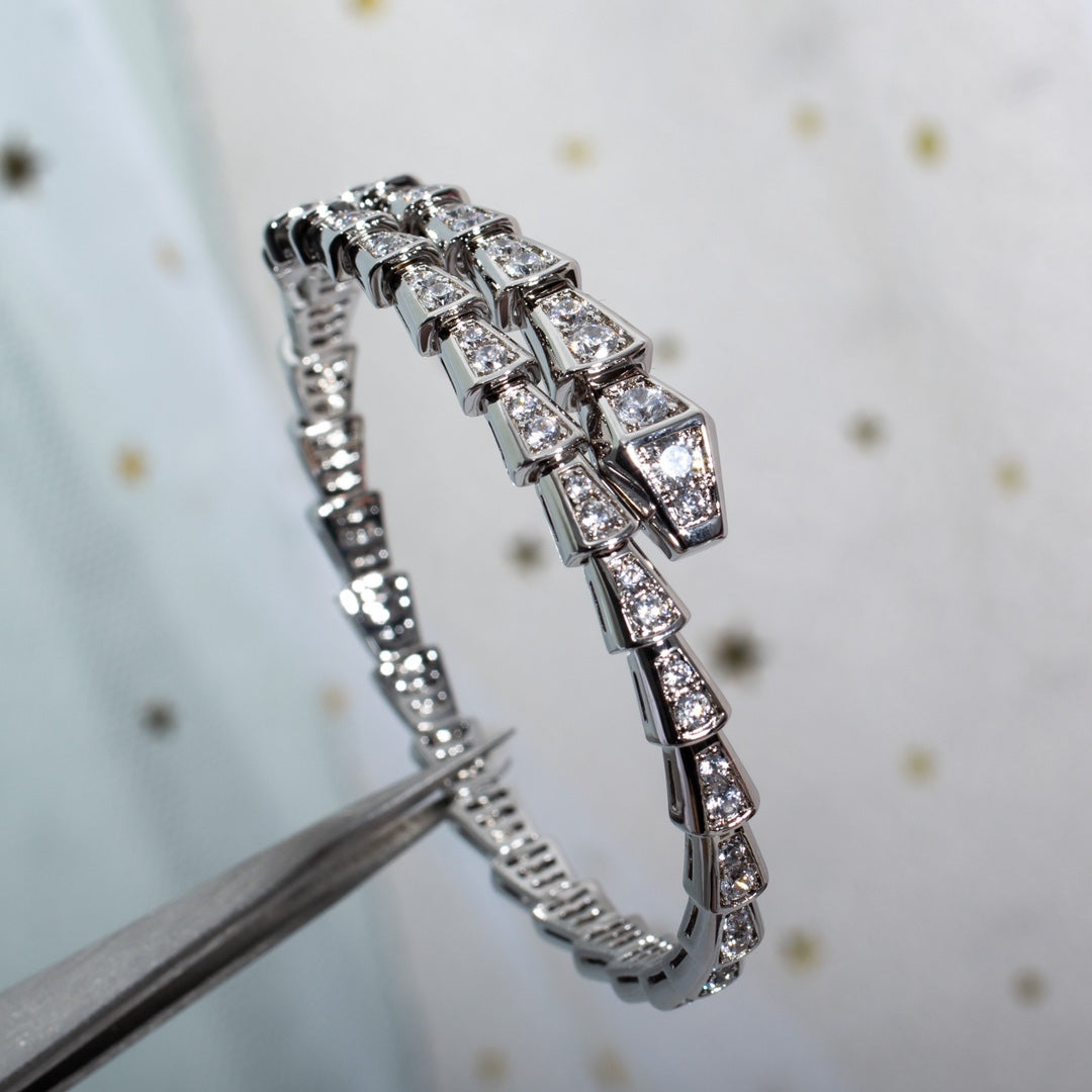 [Solara Jewelry]SERPENTI BRACELET 6MM SILVER DIAMOND
