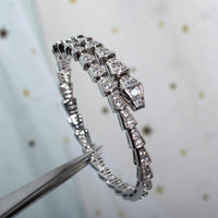 [Solara Jewelry]SCHLANGENARMBAND 6MM SILBER DIAMANT