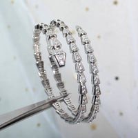 [Solara Jewelry]SERPENTI BRACELET SILVER DIAMOND DOUBLE ROW