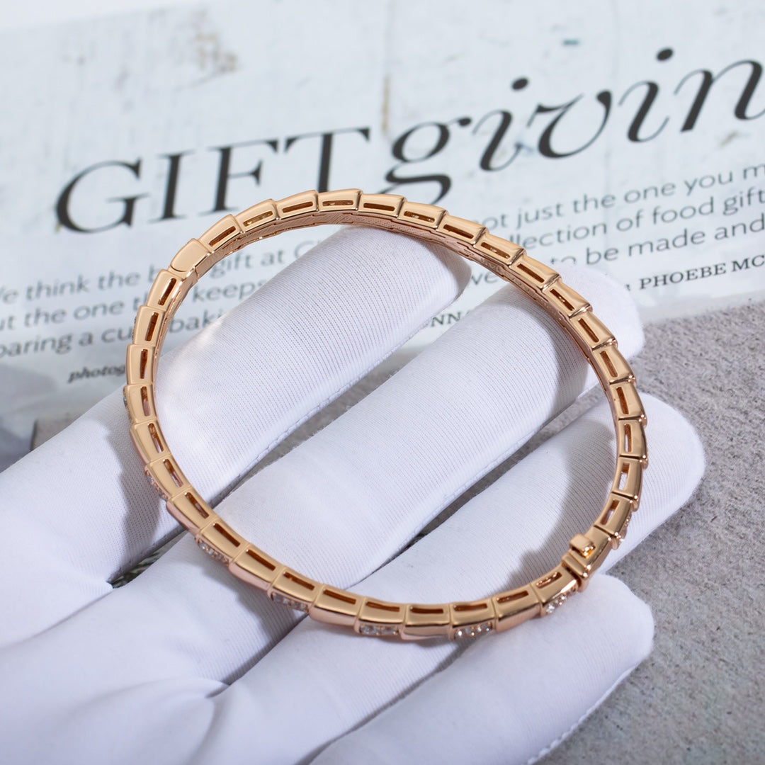 [Solara Jewelry]SERPENTI SMALL BRACELET PINK GOLD DIAMOND