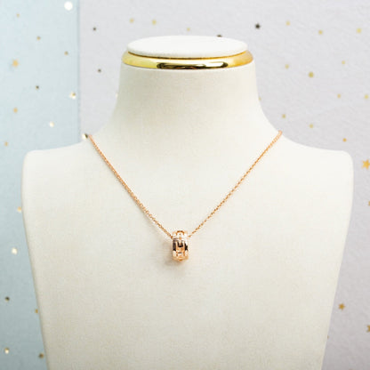 [Solara Jewelry]PARENTESI NECKLACE PINK GOLD
