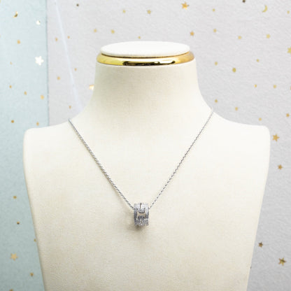 [Solara Jewelry]PARENTESI NECKLACE SILVER DIAMOND