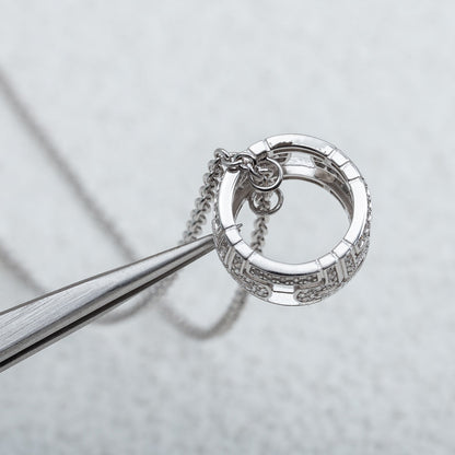 [Solara Jewelry]PARENTESI NECKLACE SILVER DIAMOND