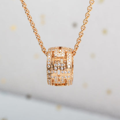 [Solara Jewelry]PARENTESI NECKLACE PINK GOLD DIAMOND