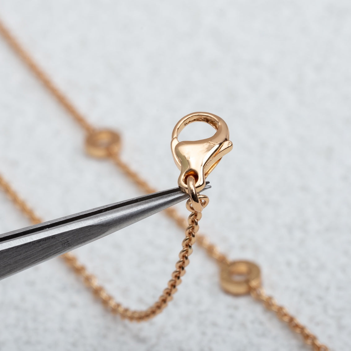 [Solara Jewelry]PARENTESI NECKLACE PINK GOLD DIAMOND