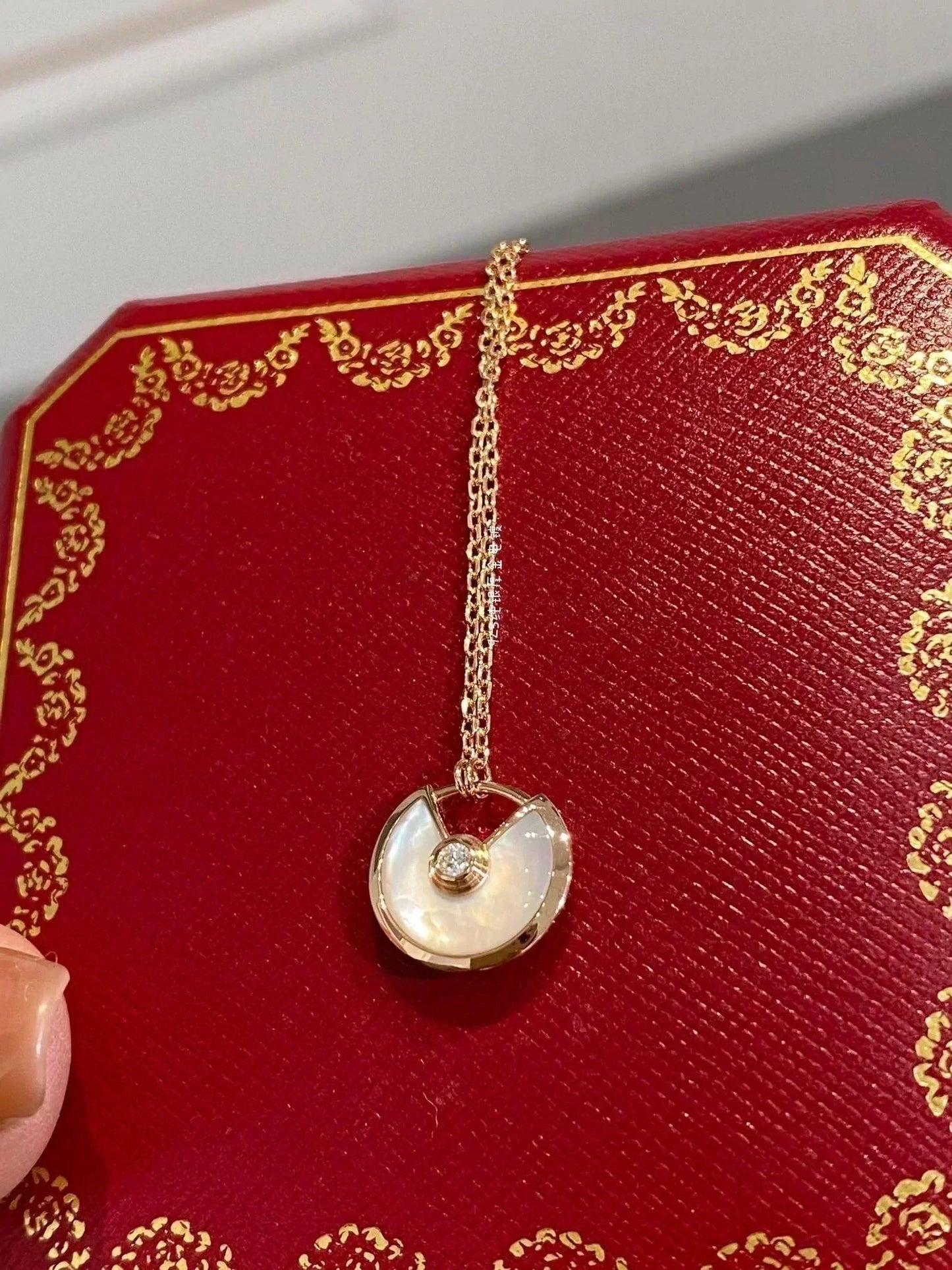 [Solara Jewelry]AMULETTE ROSE GOLD MOP NECKLACE