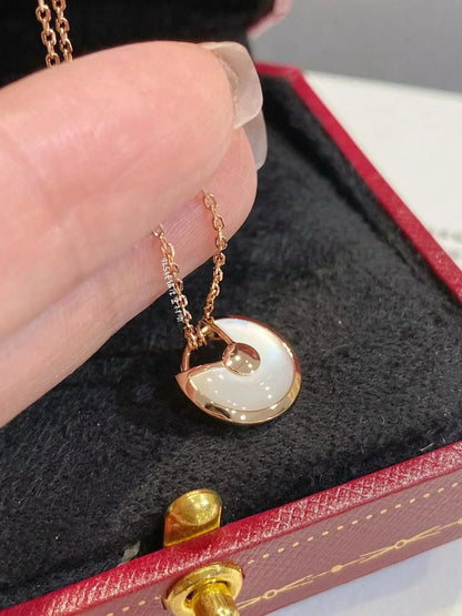 [Solara Jewelry]AMULETTE ROSE GOLD MOP NECKLACE