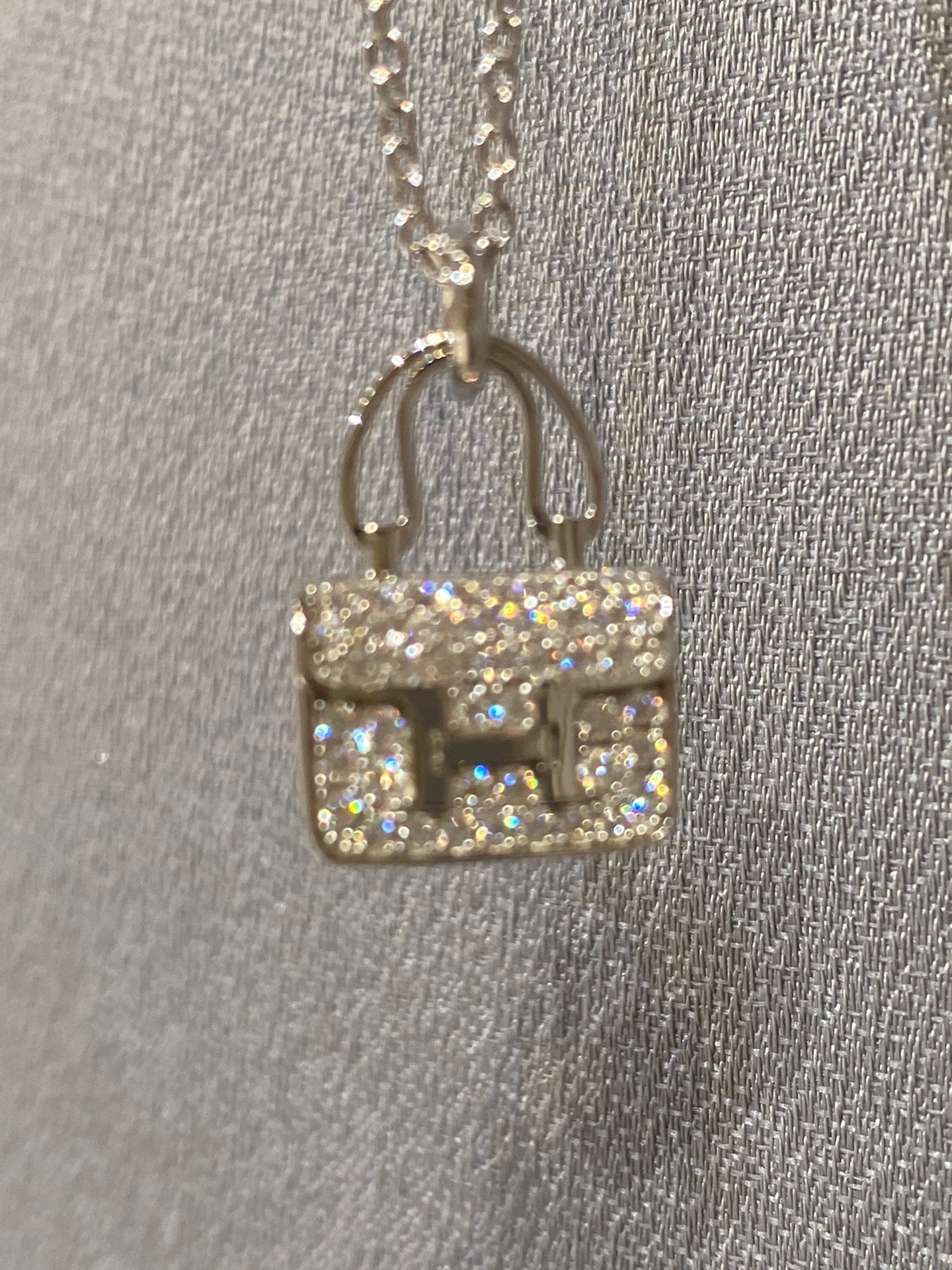 [Solara Jewelry]CONSTANCE PEDANT DIAMOND NECKLACE