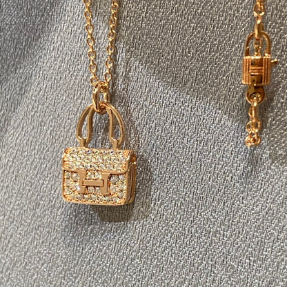 [Solara Jewelry]CONSTANCE PEDANT DIAMOND NECKLACE
