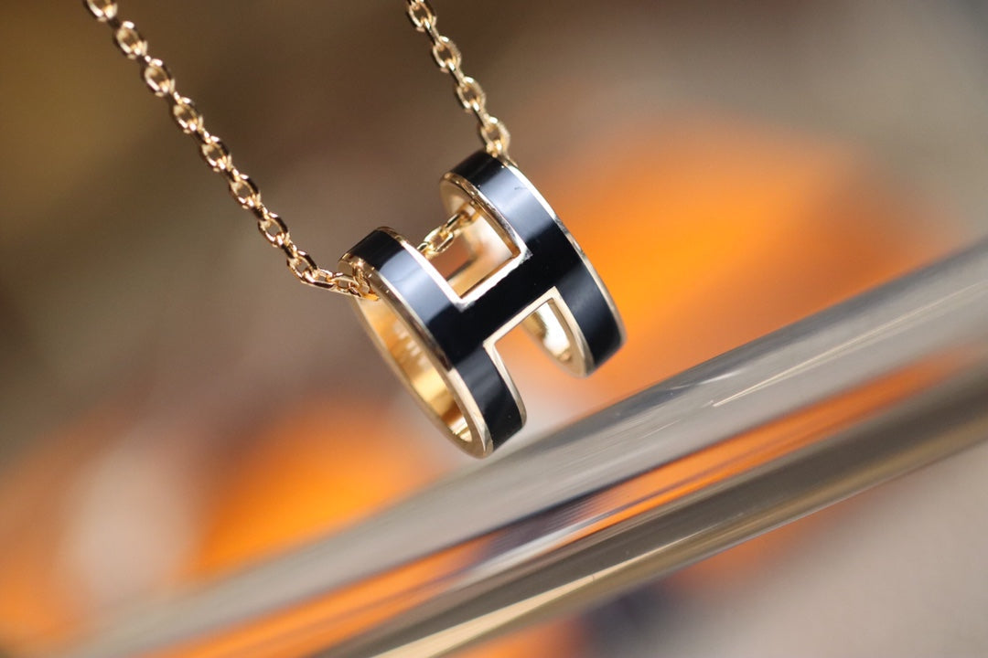[Solara Jewelry]POP H PEDANT PINK GOLD