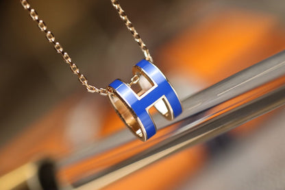 [Solara Jewelry]POP H PEDANT PINK GOLD