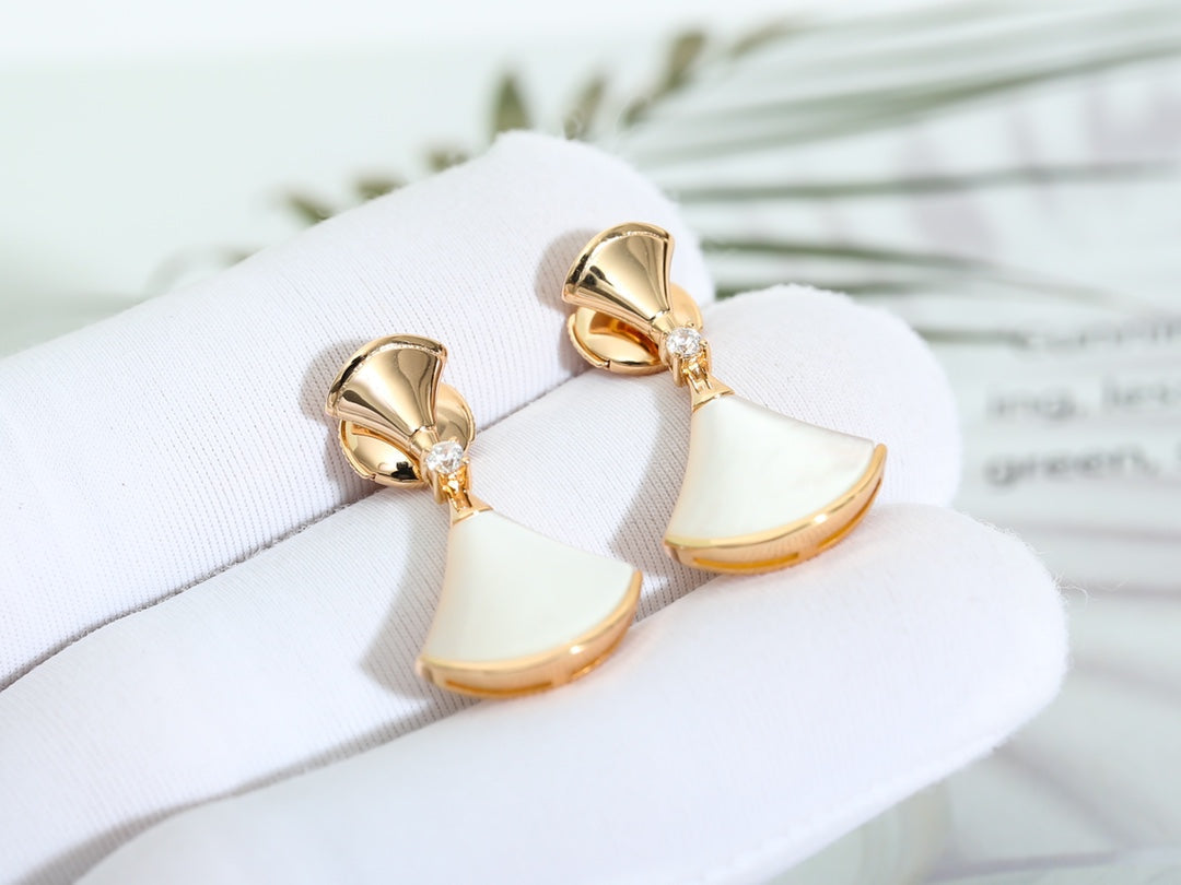 [Solara Jewelry]DREAM MOP PINK GOLD EARRINGS