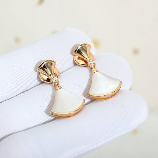 [Solara Jewelry]DREAM MOP PINK GOLD EARRINGS