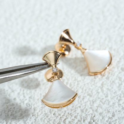 [Solara Jewelry]DREAM MOP PINK GOLD EARRINGS