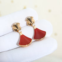 [Solara Jewelry]DREAM Carnelian PINK GOLD EARRINGS