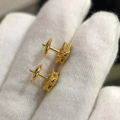 [Solara Jewelry]CLOVER MINI 9.5MM MALACHITE  EARRINGS