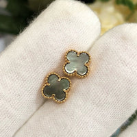 [Solara Jewelry]CLOVER MINI GOLD EARRINGS