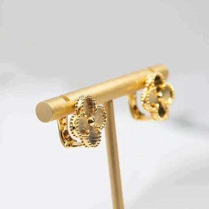 [Solara Jewelry]CLOVER MEDIUM 1 MOTIFS LASER EARRINGS