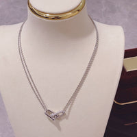 [Solara Jewelry]HARDWEAR DOUBLE LINK PEDANT SILVER DIAMOND NECKLACE