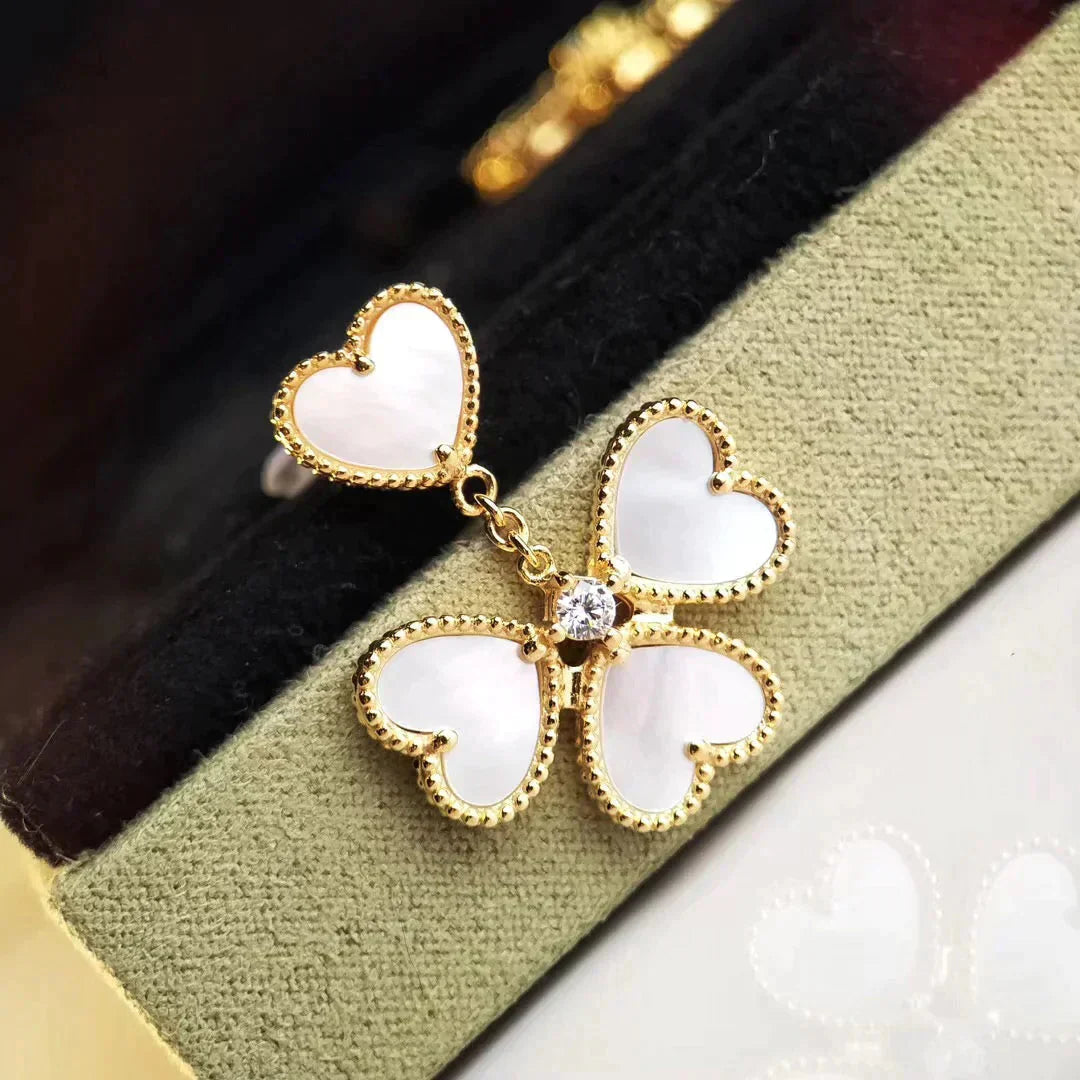 [Solara Jewelry]CLOVER SWEET WHITE MOP EARRINGS